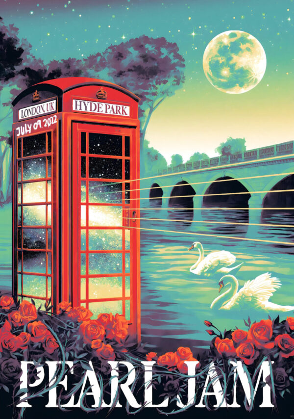 PEARL JAM Gigaton Tour: British Summer Time Festival (BST) LONDON Hyde Park – 9 July 2022 Poster Print