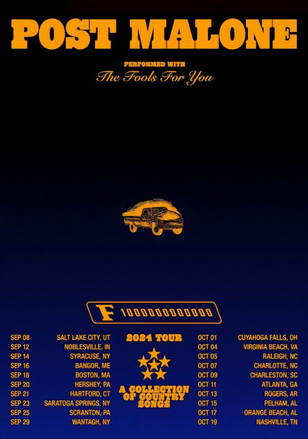 POST MALONE F-1 Trillion 2024 North America Tour Poster