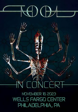 TOOL (band) Fear Inocolum In Concert 2023 North America Tour: PHILADELPHIA Wells Fargo Center Poster