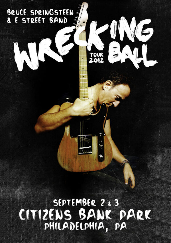 BRUCE SPRINGSTEEN & E STREET BAND Wrecking Ball 2012 Tour: PHILADELPHIA Citizens Bank Park Poster Print