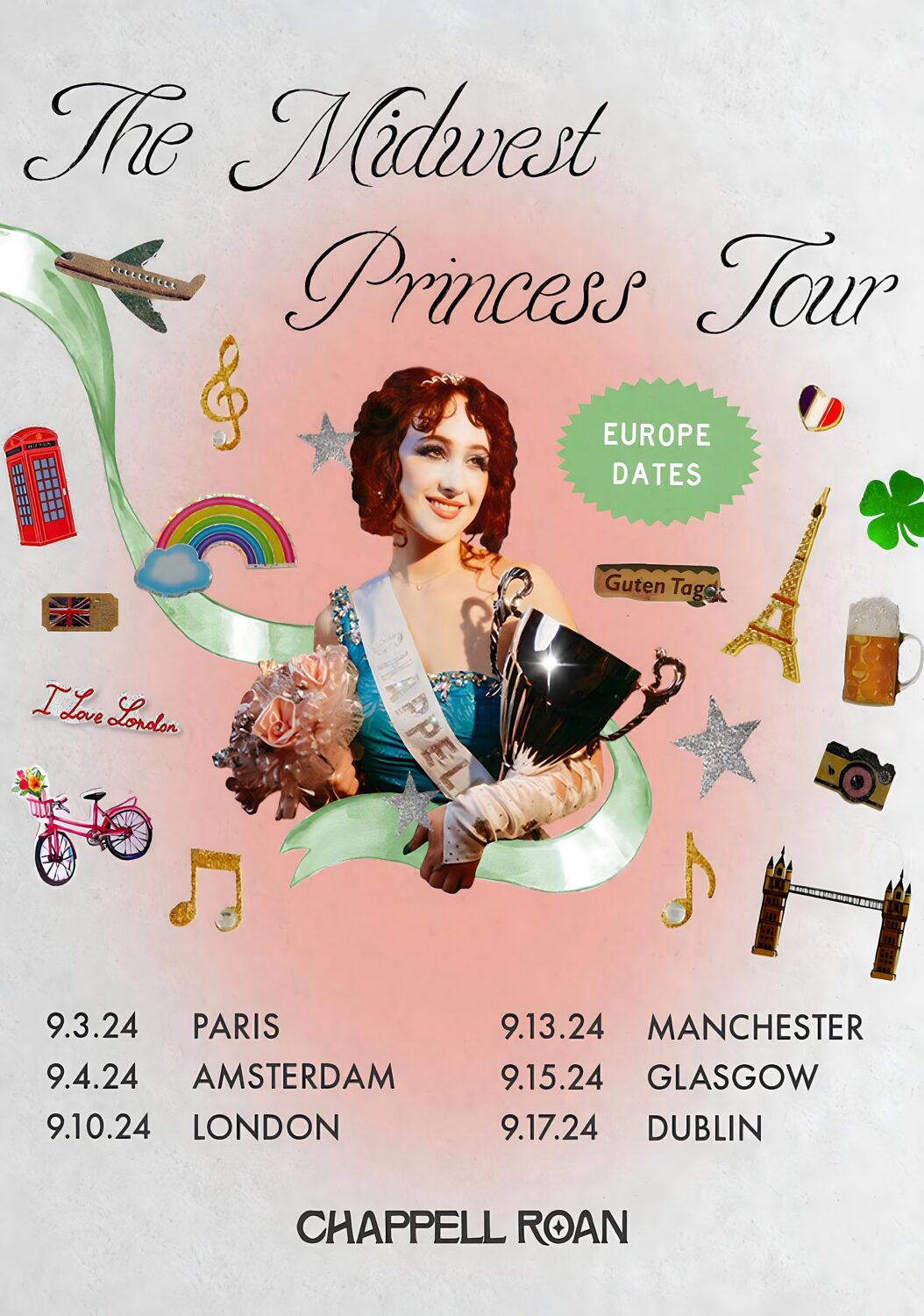 CHAPPELL ROAN The Midwest Princess 2024 Tour UK & Europe Poster Print