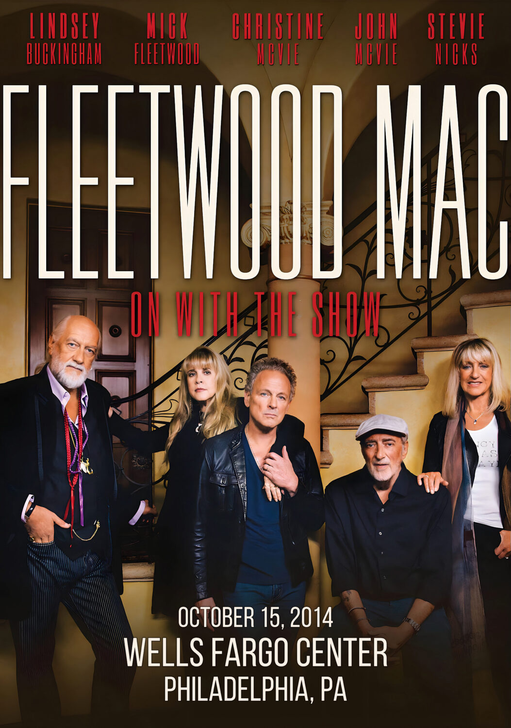 FLEETWOOD MAC On With The Show 2014 Tour PHILADELPHIA Wells Fargo Center Poster Print