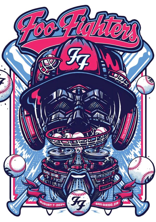 FOO FIGHTERS But Here We Are Tour: SAN DIEGO Petco Park - 7 August 2024 Poster Print