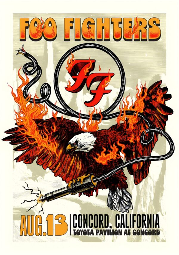 FOO FIGHTERS But Here We Are Tour: CONCORD Toyota Pavilion - 13 August 2024 Poster Print