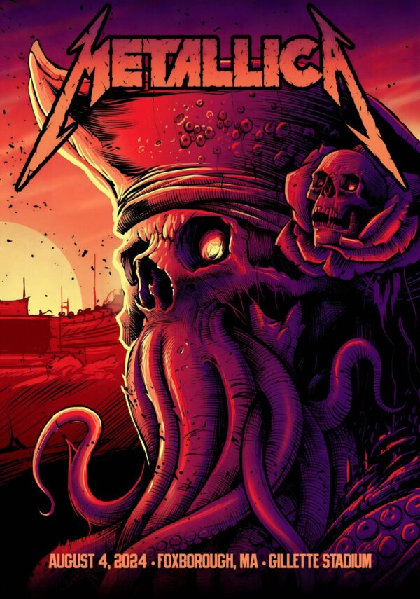 METALLICA 72 Seasons 2024 North American Tour: FOXBOROUGH Gillette Stadium - 4 August 2024 Poster Print