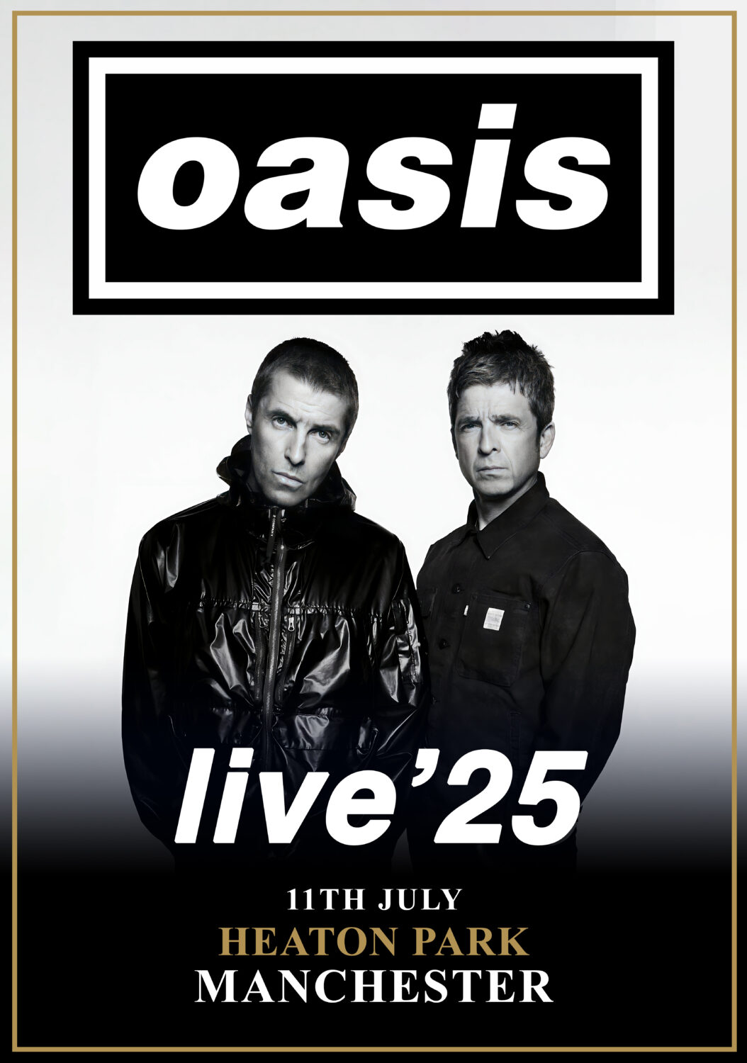 OASIS Live Tour Manchester Heaton Park 11 July 2025 Poster
