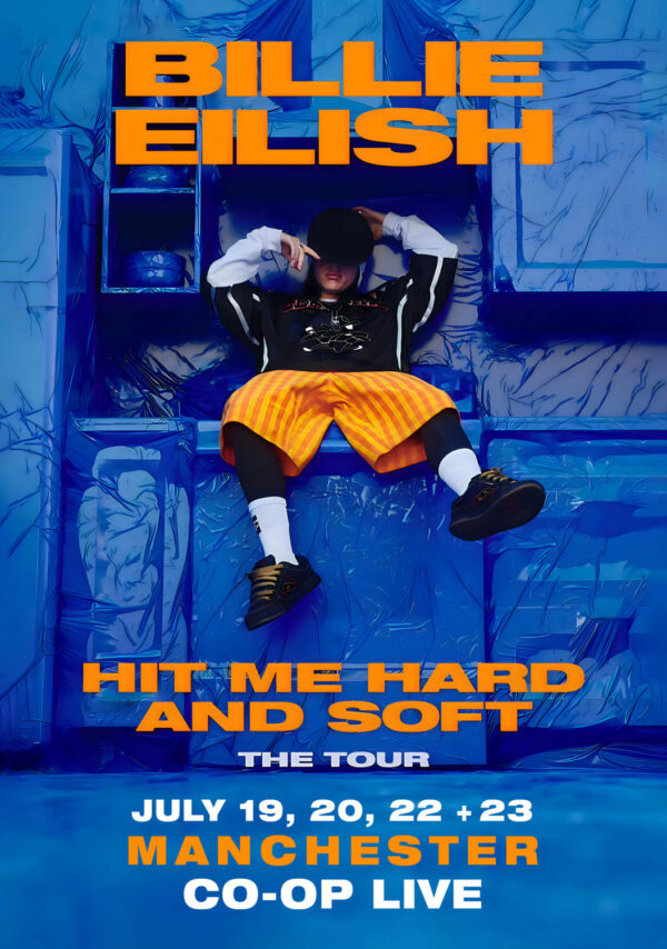BILLIE EILISH Hit Me Hard & Soft 2025 Tour: MANCHESTER Co-Op Live Poster Print