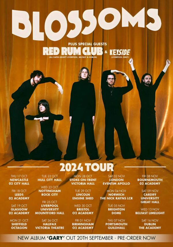 BLOSSOMS (band) Gary 2024 UK Tour Poster Print