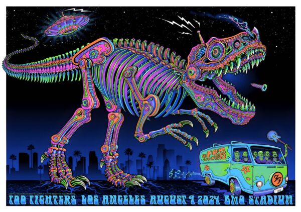 FOO FIGHTERS But Here We Are Tour: LOS ANGELES BMO Stadium - 9 August 2024 Poster Print