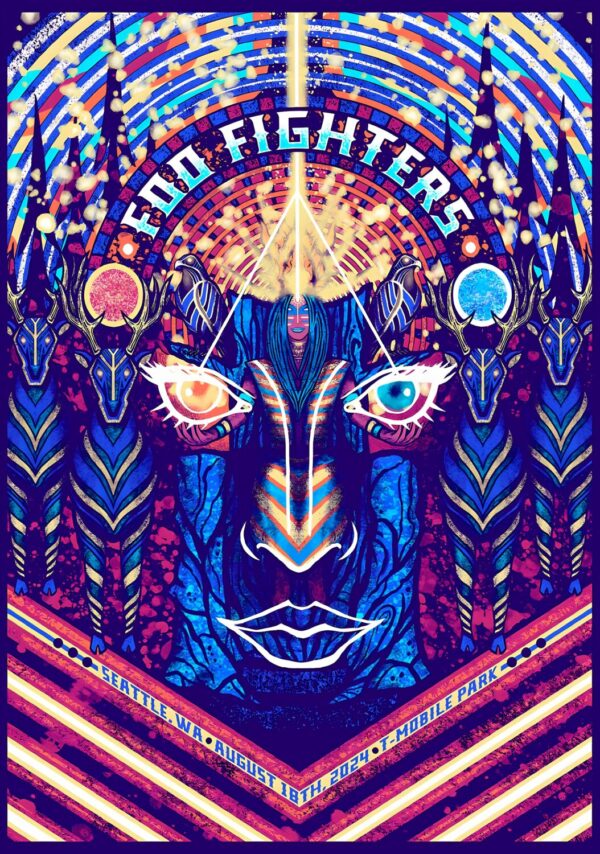 FOO FIGHTERS But Here We Are Tour: SEATTLE T-Mobile Park - 18 August 2024 Poster Print