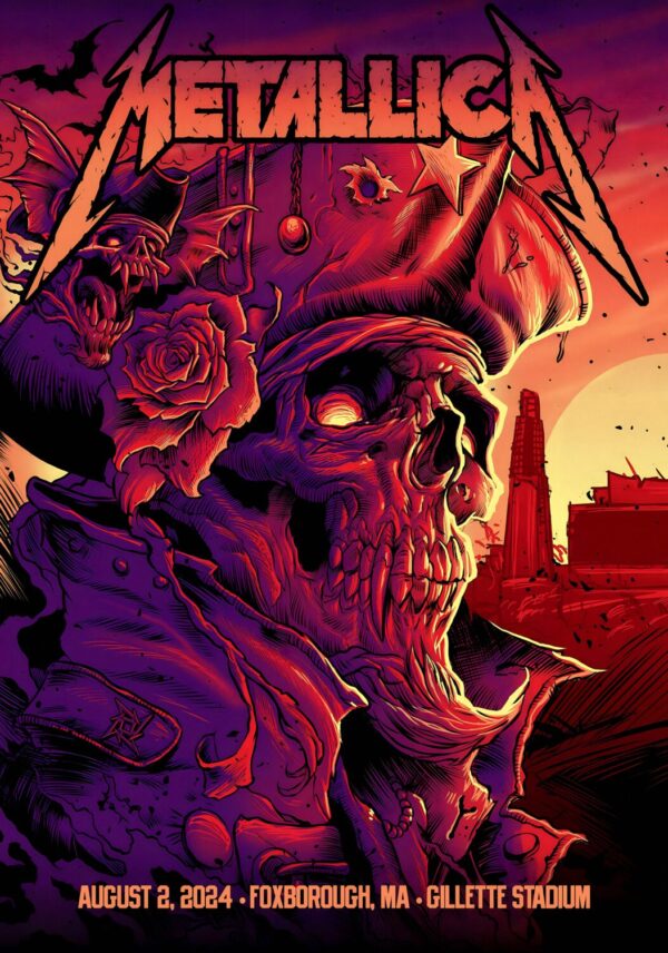 METALLICA 72 Seasons 2024 North American Tour: FOXBOROUGH Gillette Stadium - 2 August 2024 Poster Print