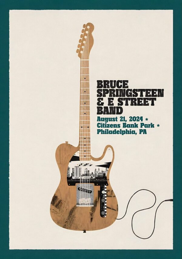 BRUCE SPRINGSTEEN & E Street Band 2024 World Tour: PHILADELPHIA Citizens Park - 21 August 2024 Poster Print