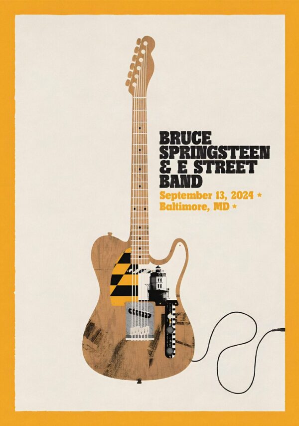 BRUCE SPRINGSTEEN & E Street Band 2024 World Tour: BALTIMORE Oriole Park - 13 September 2024 Poster Print