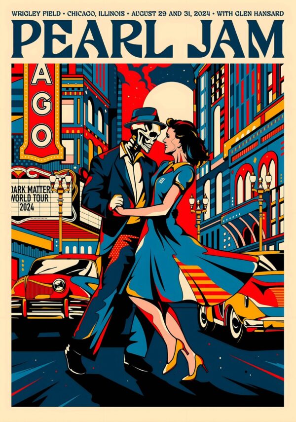 PEARL JAM Dark Matter Tour: CHICAGO Wrigley Field - 29/31 Aug 2024 Poster Print