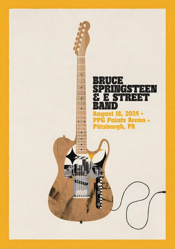 BRUCE SPRINGSTEEN & E Street Band 2024 World Tour: PITTSBURGH PPG Paints Arena - 18 August 2024 Poster Print