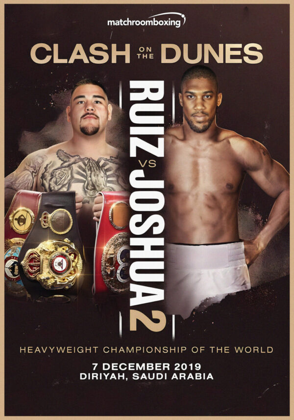 ANDY RUIZ vs. ANTHONY JOSHUA II Riyadh Season 2019 Boxing Fight Poster Print