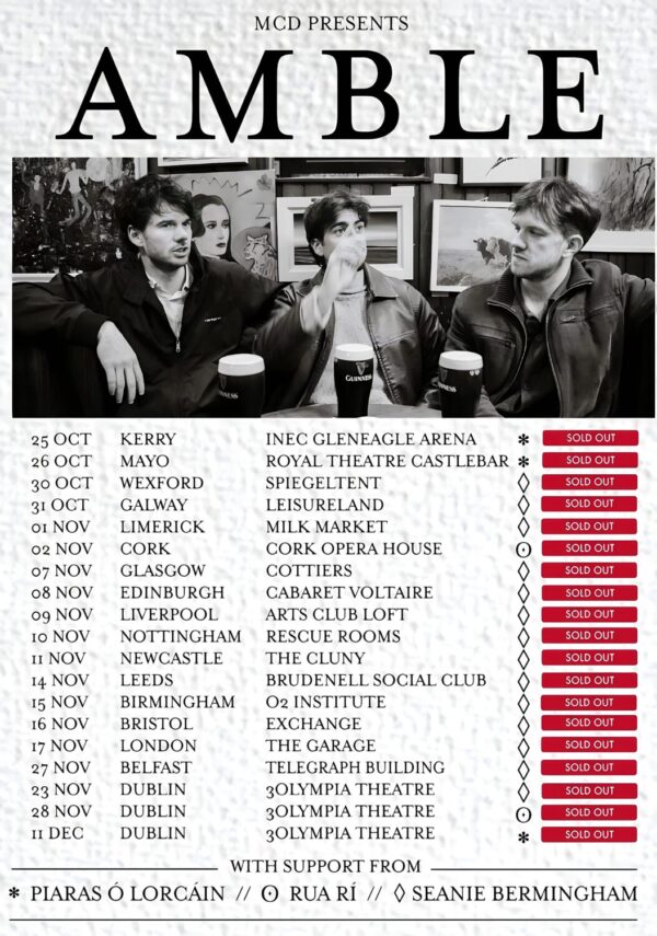 AMBLE (band) 2024 UK & Ireland SOLD OUT Tour Poster