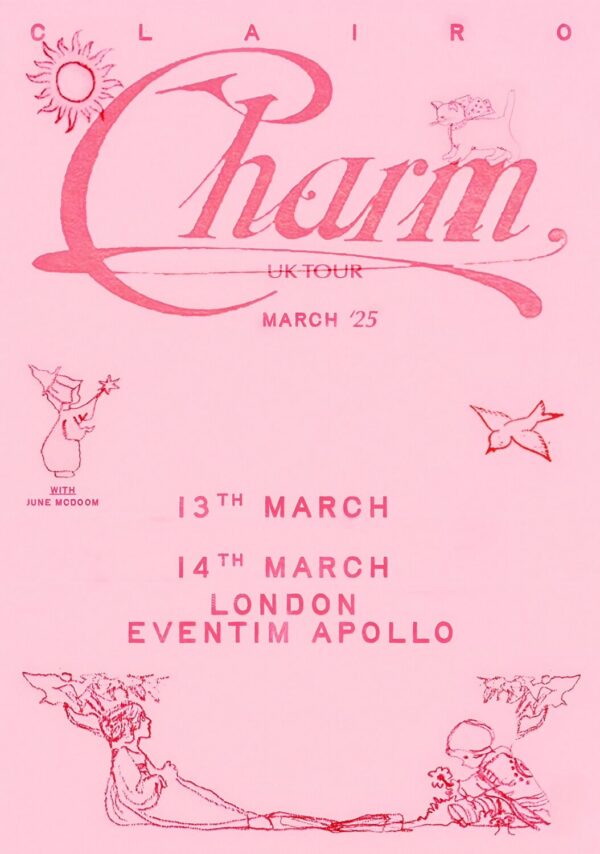 CLAIRO (singer) Charm 2025 UK Tour LONDON Poster
