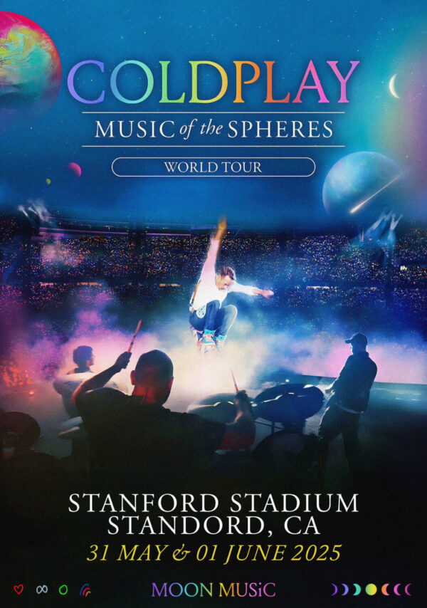 COLDPLAY Music of Spheres 2025 Tour: STANDFORD Stadium Poster Print