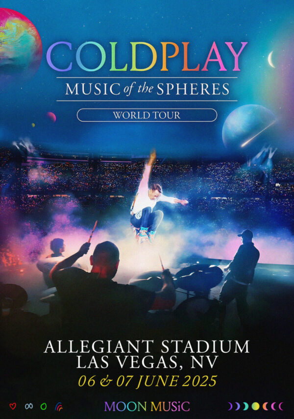 COLDPLAY Music of Spheres 2025 Tour: LAS VEGAS Allegiant Stadium Poster Print