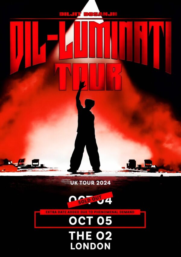 DILJIT DOSANJH Dil-Luminati 2024 UK Tour: LONDON The O2 Arena Poster
