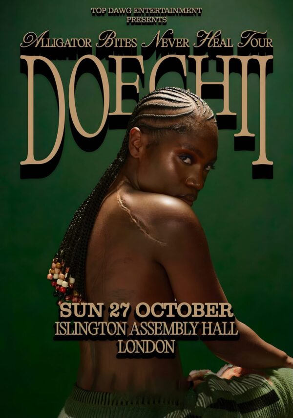 DOECHII Alligator Bites Never Heal 2024 Tour LONDON Poster