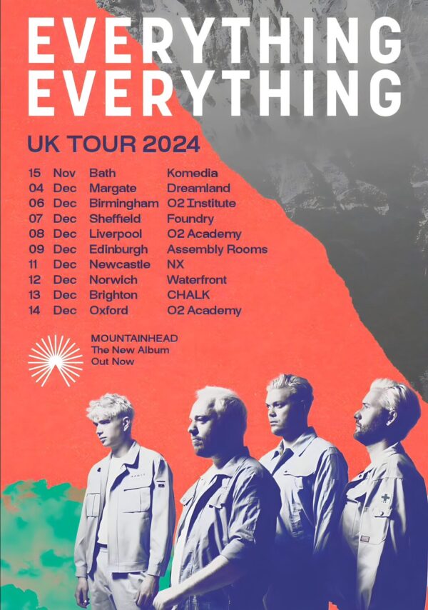 EVERYTHING EVERYTHING (band) 2024 UK Tour Poster