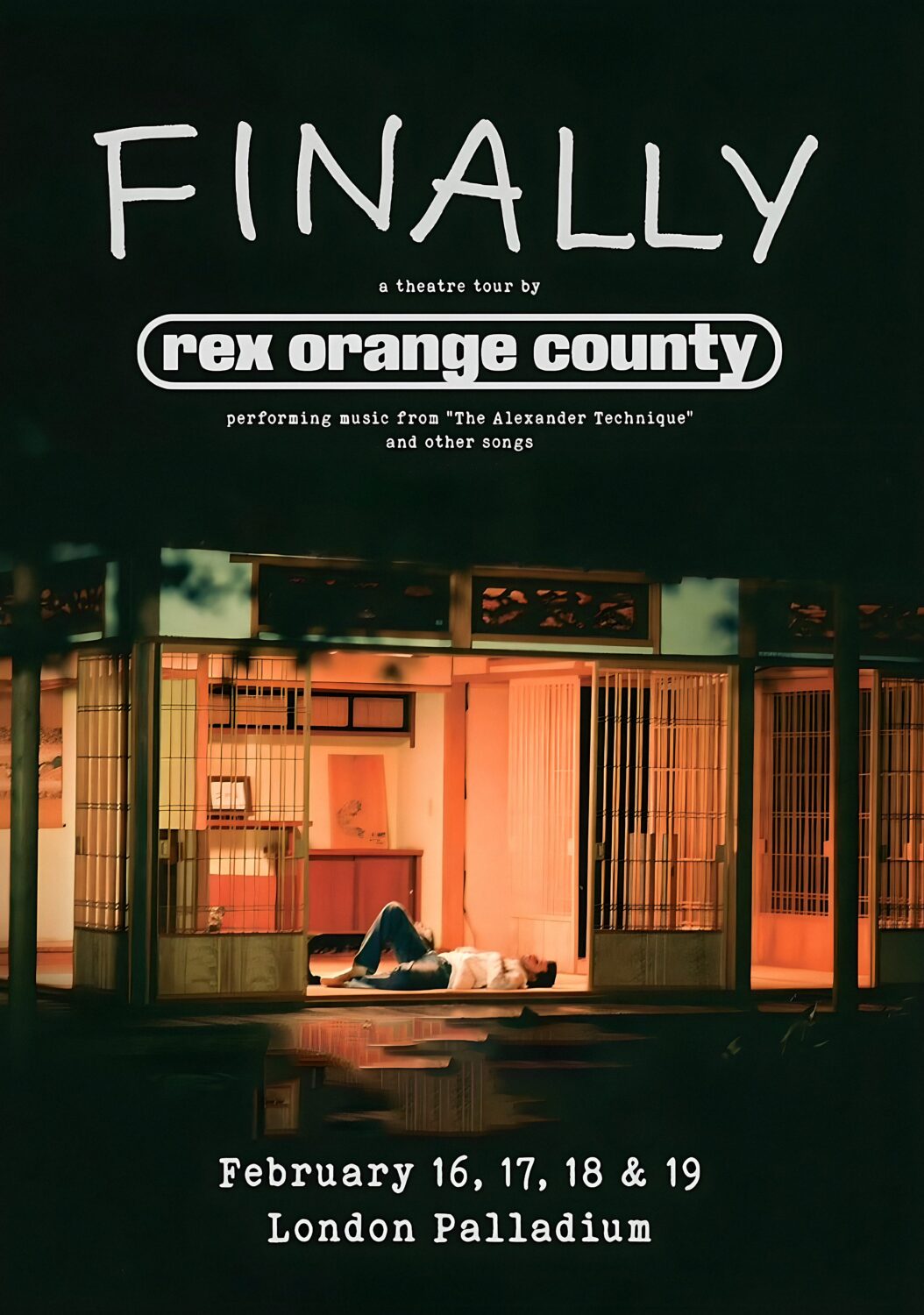FINALLY - REX ORANGE COUNTY Theatre 2025 Tour: LONDON Palladium? Poster