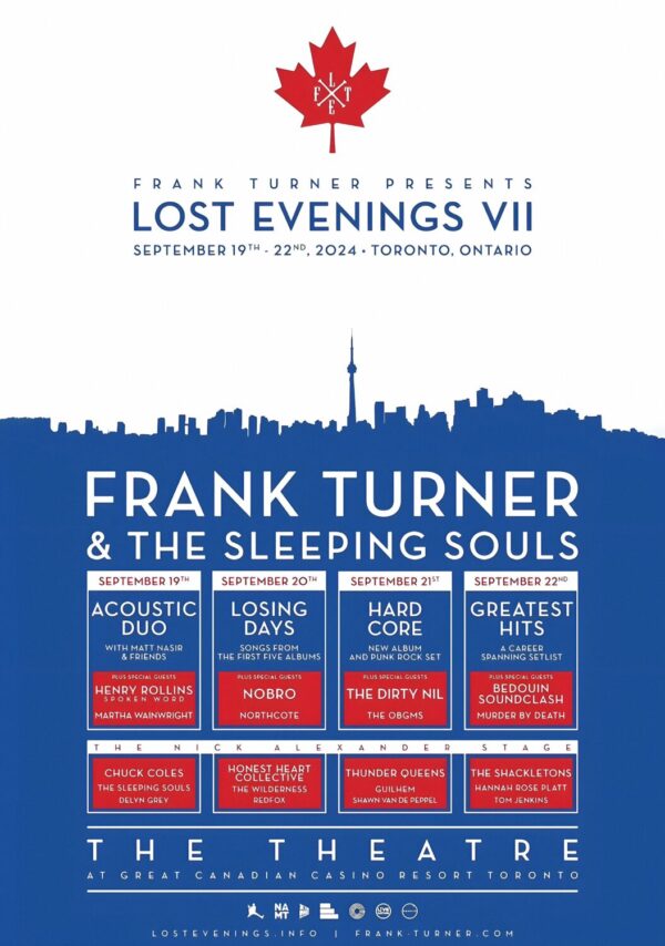 FRANK TURNER 2024 Tour TORONTO Poster