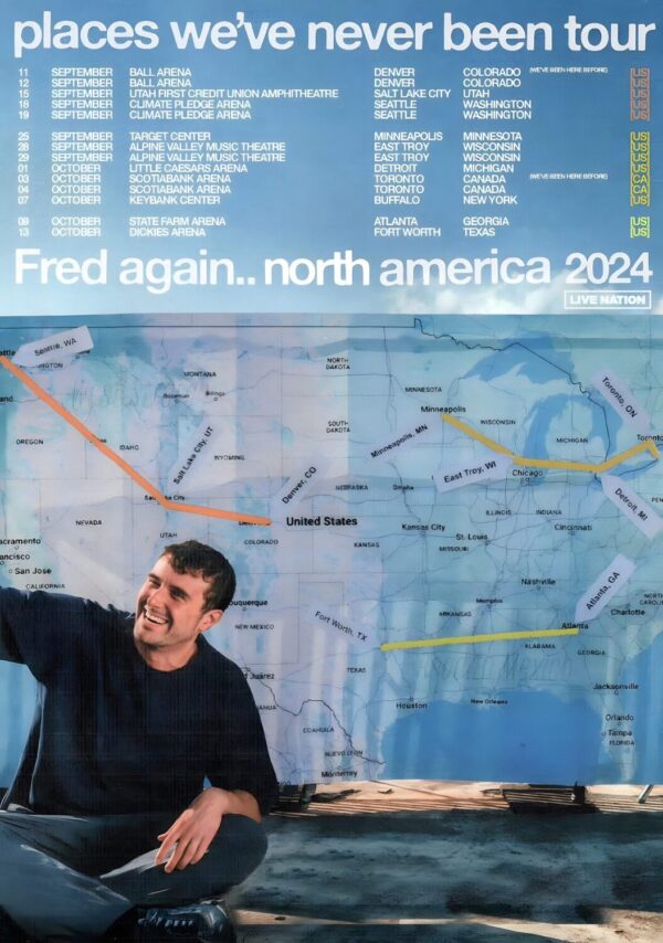 FRED AGAIN... 2024 North America Tour Poster