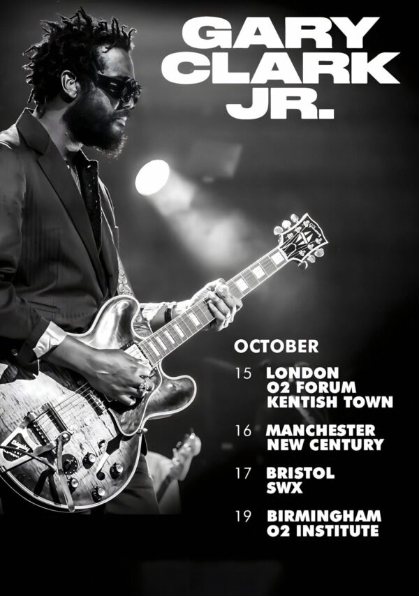GARY CLARK JR. JPEG RAW 2024 UK October Tour Poster