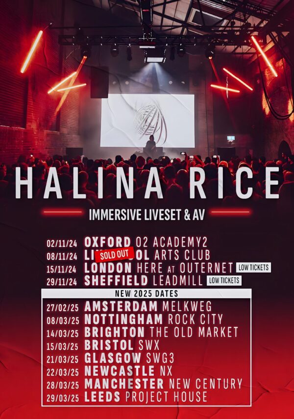 HALINA RICE 2024-2025 UK & Europe Tour Poster