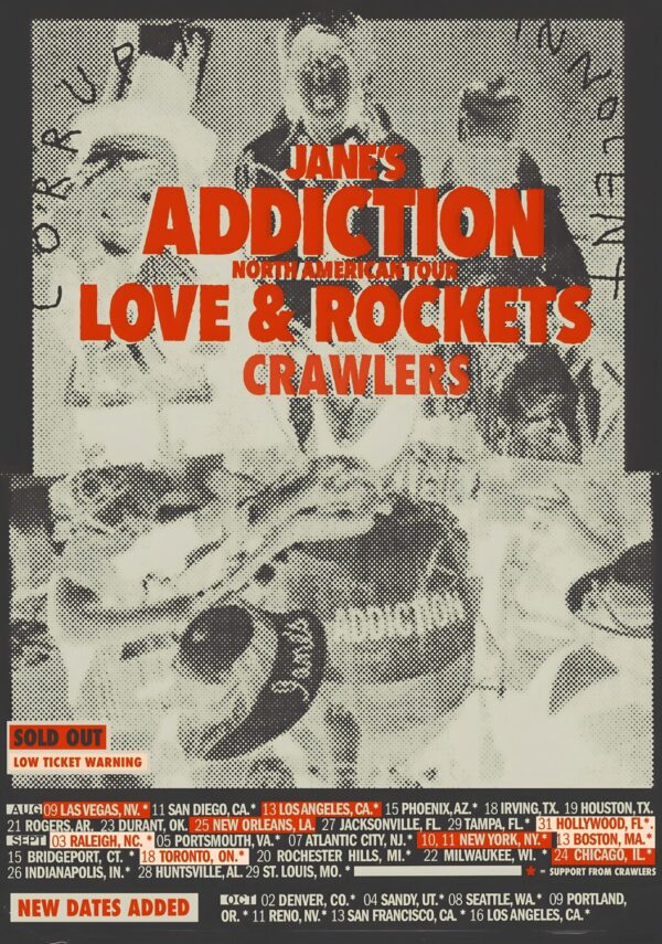 JANE'S ADDICTION Reunion 2024 North American Tour Poster