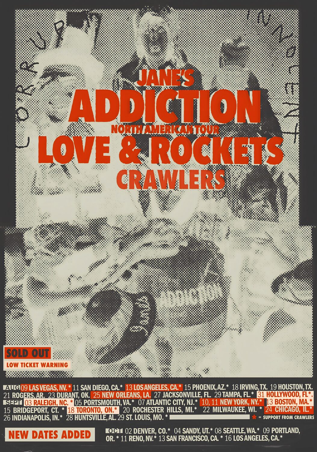JANE'S ADDICTION Reunion 2024 North American Tour Poster