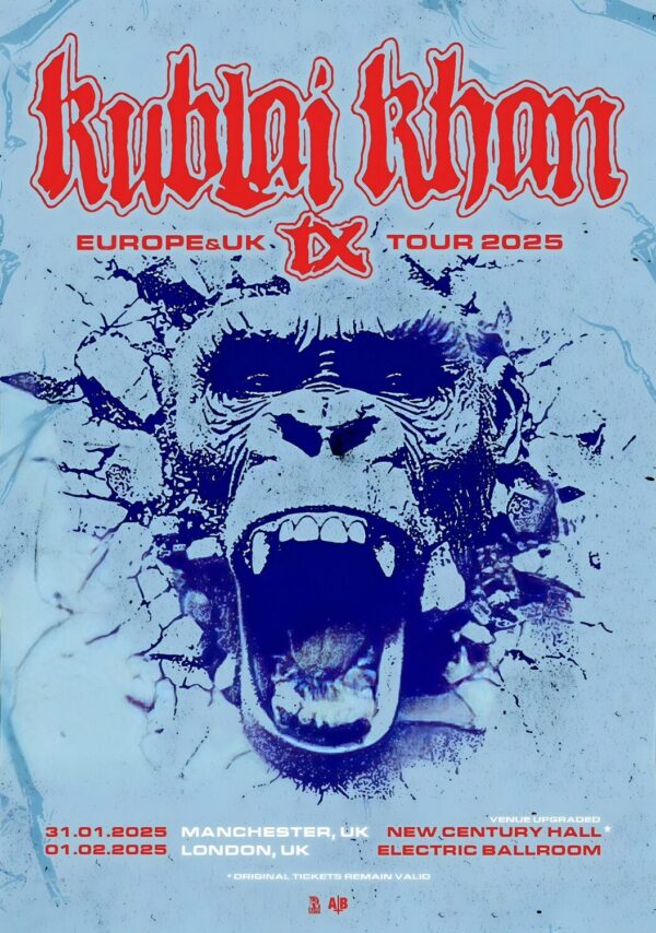 KUBLAI KHAN TX Exhibition Of Prowess 2025 UK Tour Poster