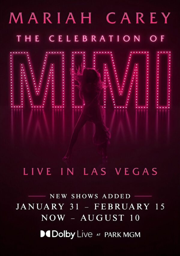 MARIAH CAREY Live In Las Vegas 2025 Tour Poster