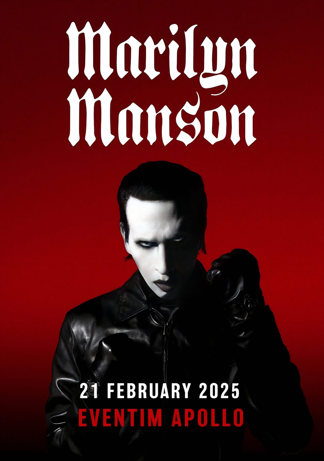 Marilyn manson ポスター MARILYN MANSON 2025 Tour LONDON Eventim Apollo Poster