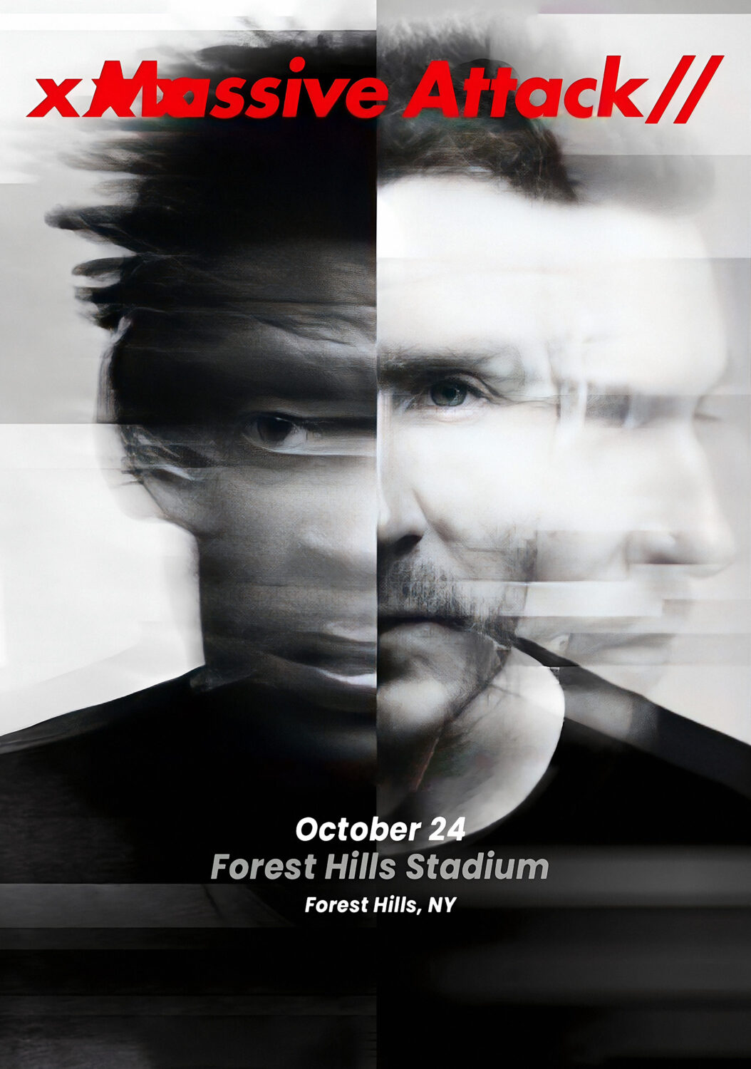 MASSIVE ATTACK Forrest Hills Stadium NEW YORK Poster