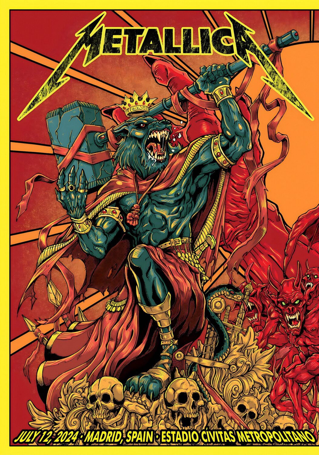 METALLICA M72 Tour MADRID - 12 July 2024 Poster