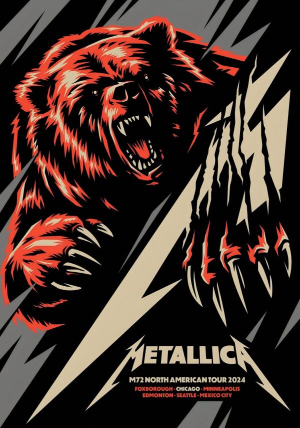 METALLICA M72 North American Tour 2024 CHICAGO Poster