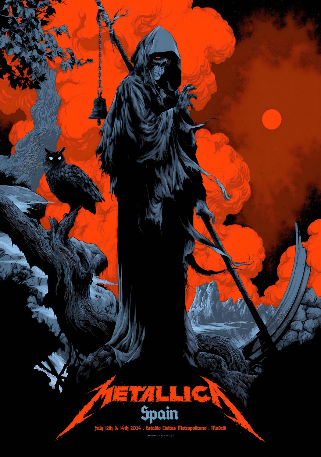 METALLICA M72 2024 Tour MADRID Poster