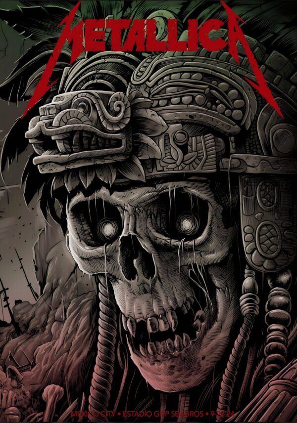 METALLICA M72 2024 World Tour MEXICO CITY Poster