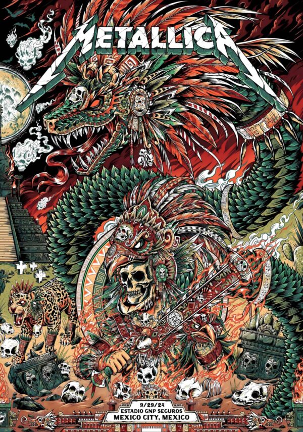 METALLICA M72 2024 World Tour MEXICO CITY Poster
