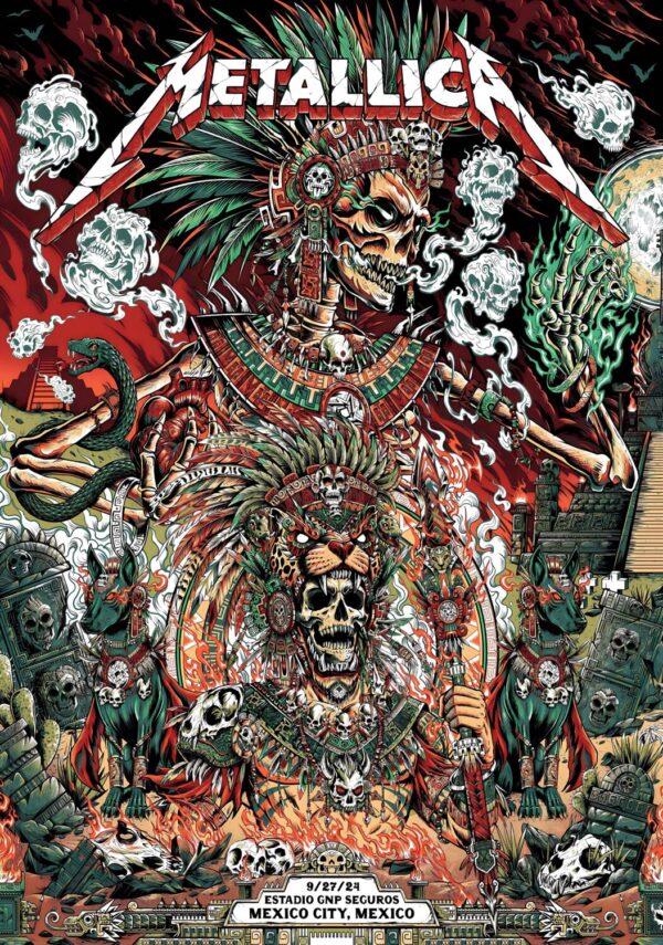 METALLICA M72 2024 World Tour MEXICO CITY Poster