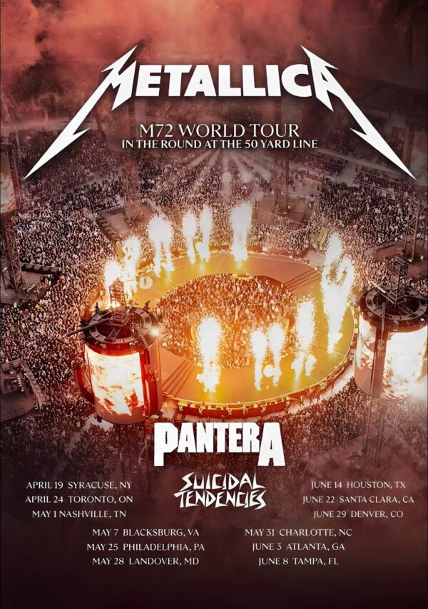 METALLICA 2025 World Tour North America 2025 Tour Poster