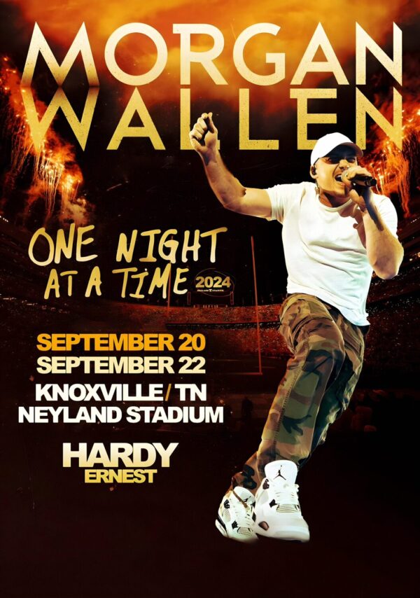 MORGAN WALLEN 2024 Tour KNOXVILLE Stadium Poster