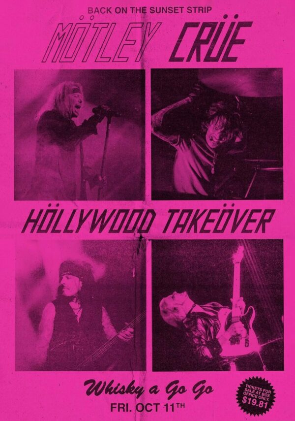 MOTLEY CRUE 2024 Tour WHISKEY A GO-GO? Poster
