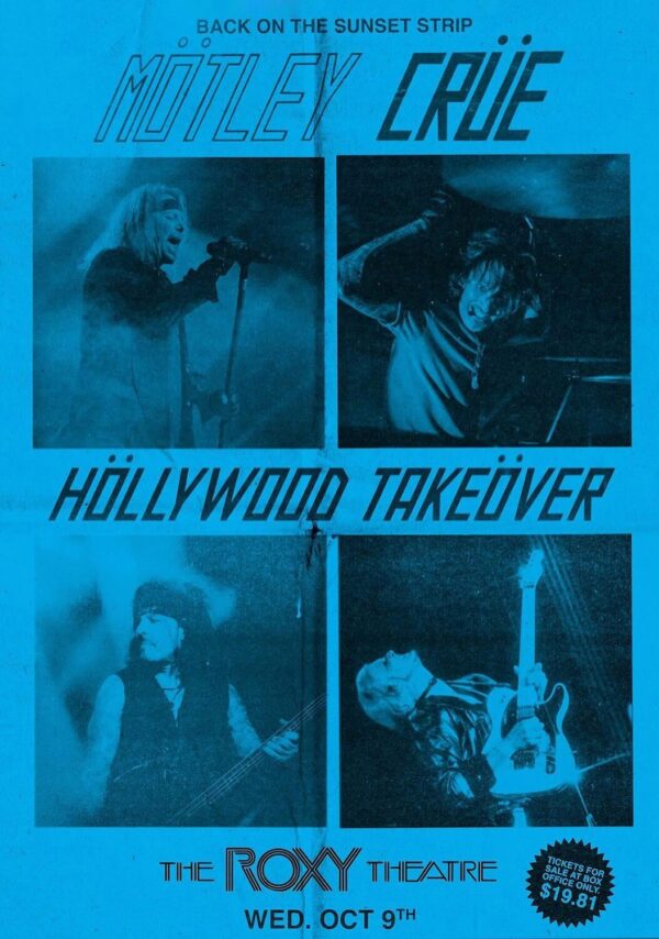 MOTLEY CRUE 2024 Tour THE ROXY THEATRE Poster