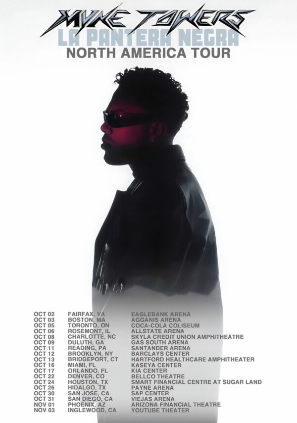 MYKE TOWERS Pantera Negra 2024 North American Tour Poster