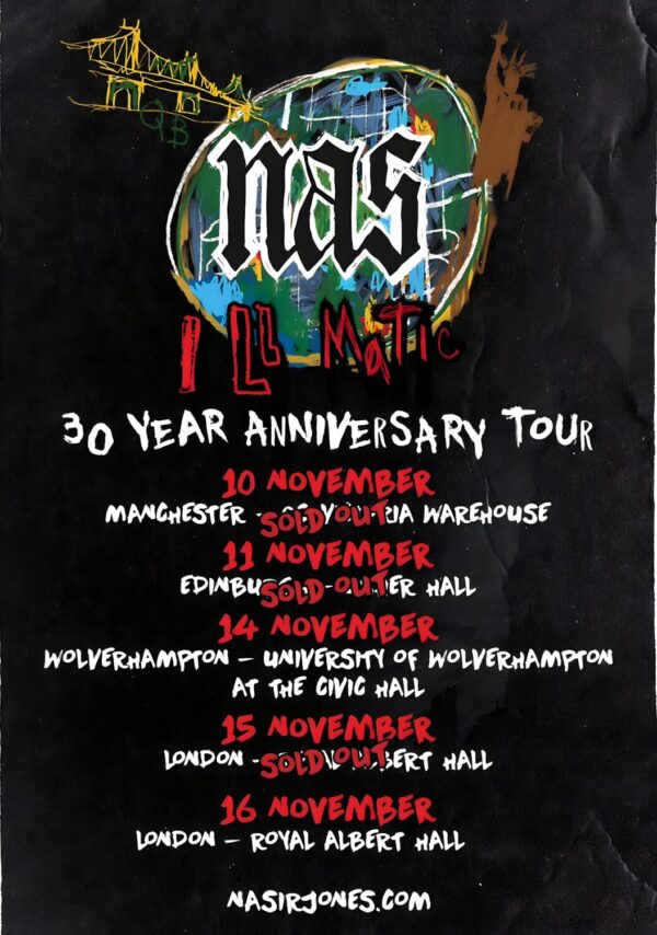 NAS Illmatic - 30th Anniversary 2024 UK Arena Tour Poster